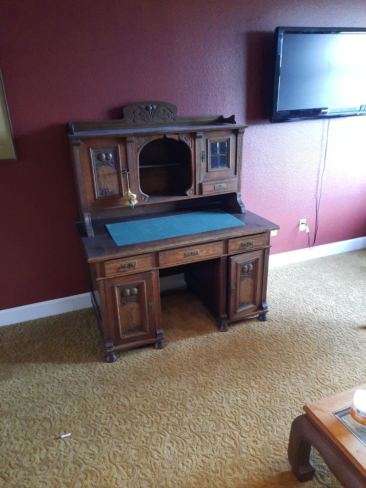 Antique Oak Desk 