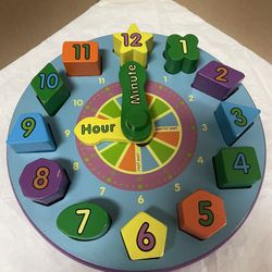 Wood n Things Wooden Learning Clock