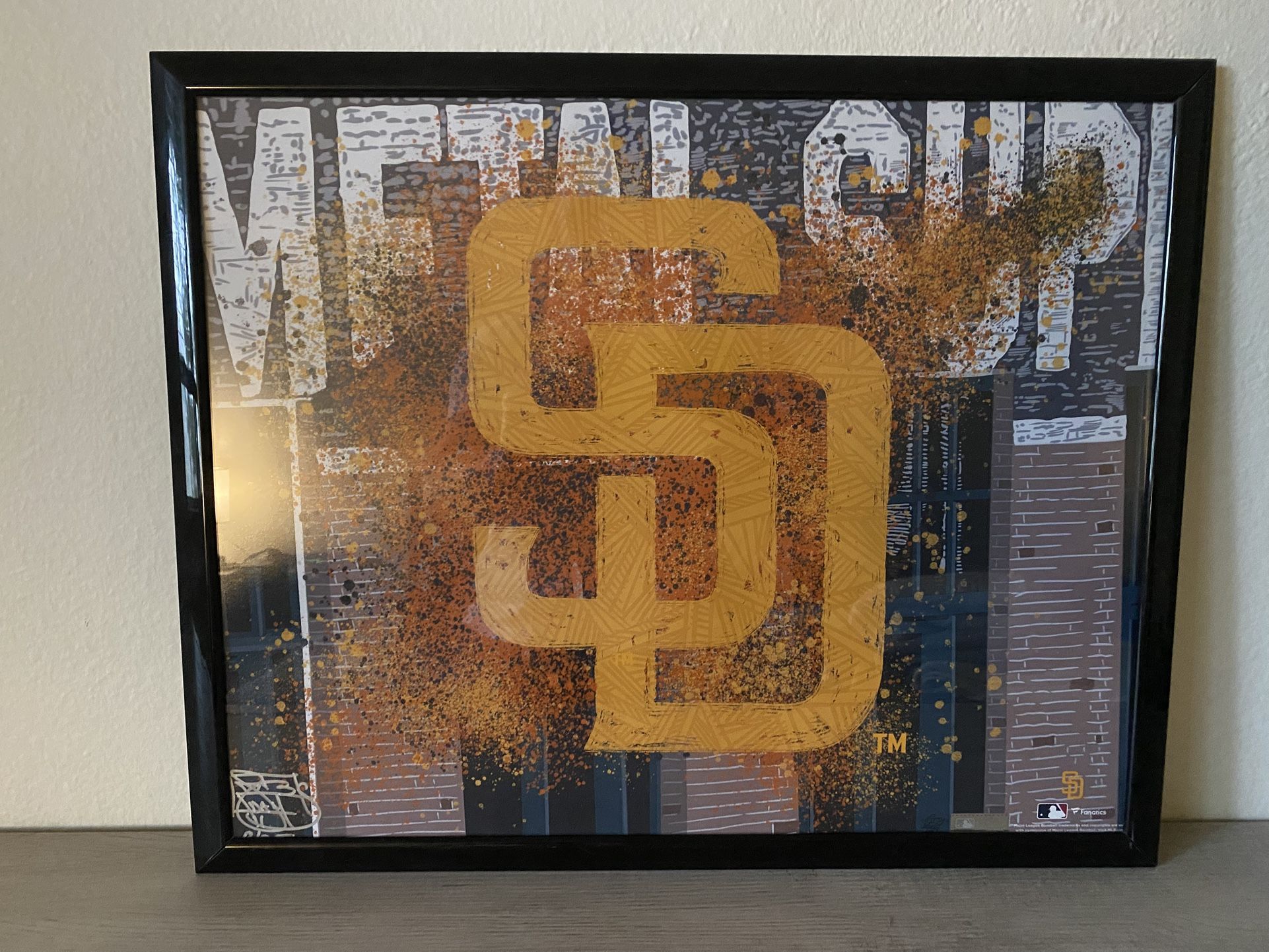 San Diego Padres Metal Supply Framed Print