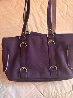 Purple Fabric Tote Bag