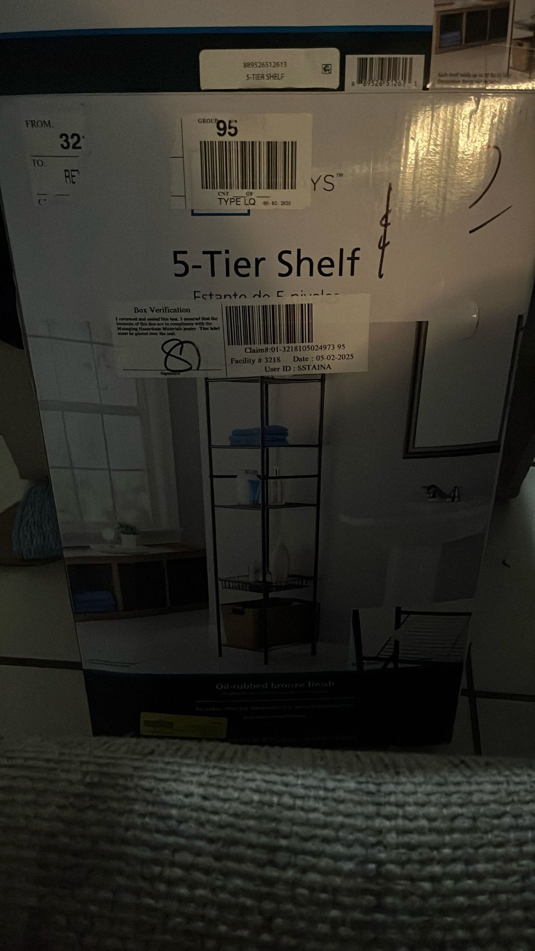 5 Tier shelf  $15 OBO