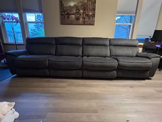 Hutchenson 4-Pc. Plush Fabric with 4 Power Headrests Recliner
