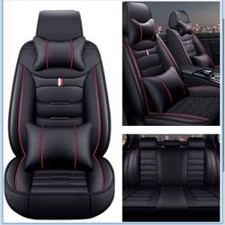 ✨ New Factory universal  PU Leather Car Seat Covers - 5-Pc Set, Universal Fit 