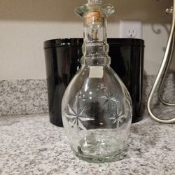 Vintage MCM Atomic Starburst Glass Decanter 