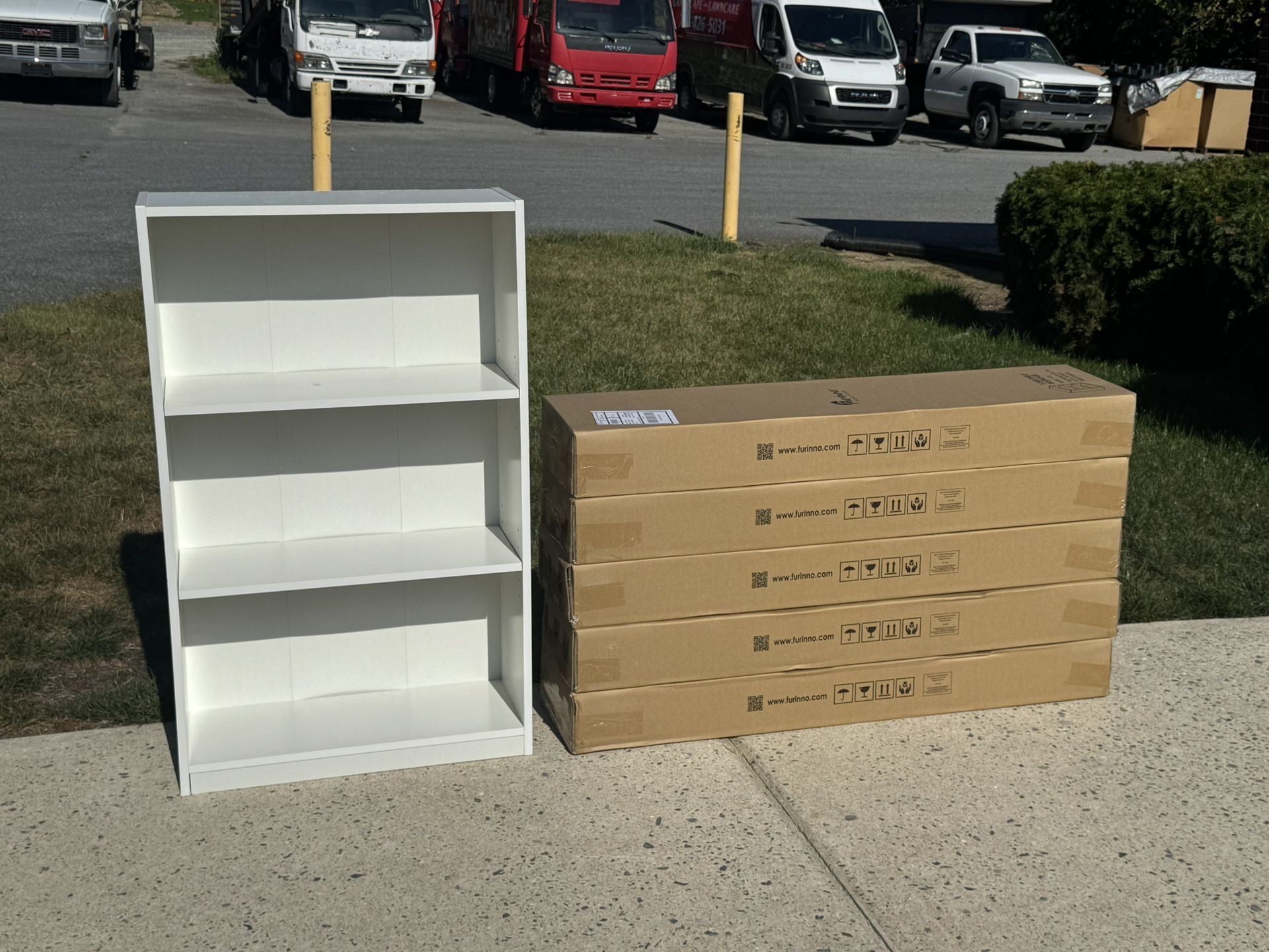 **NEW** 3-Tier White Bookshelf - 5 available  - New in Box - Marietta, Pa Pick Up