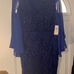 Elegant Blue Sequin Gown