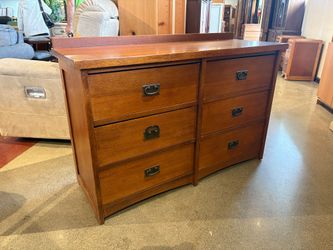 Mission Style Solid Wood 6-Drawer Dresser