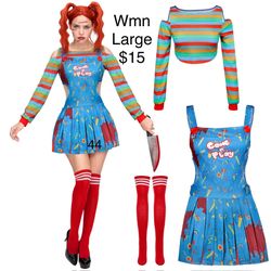 Chucky Women’s Horror Scary Halloween Costume Large