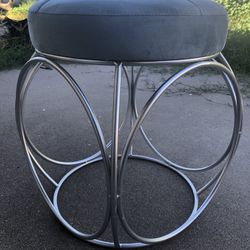 Round Velvet Stool