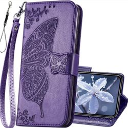 Cell phone case  Wallet case iPhone 11 Wallet Case,Women Flip Folio Cover with Butterfly Embossed PU Leather Stand Card Holder Slots Magnetic Detachab