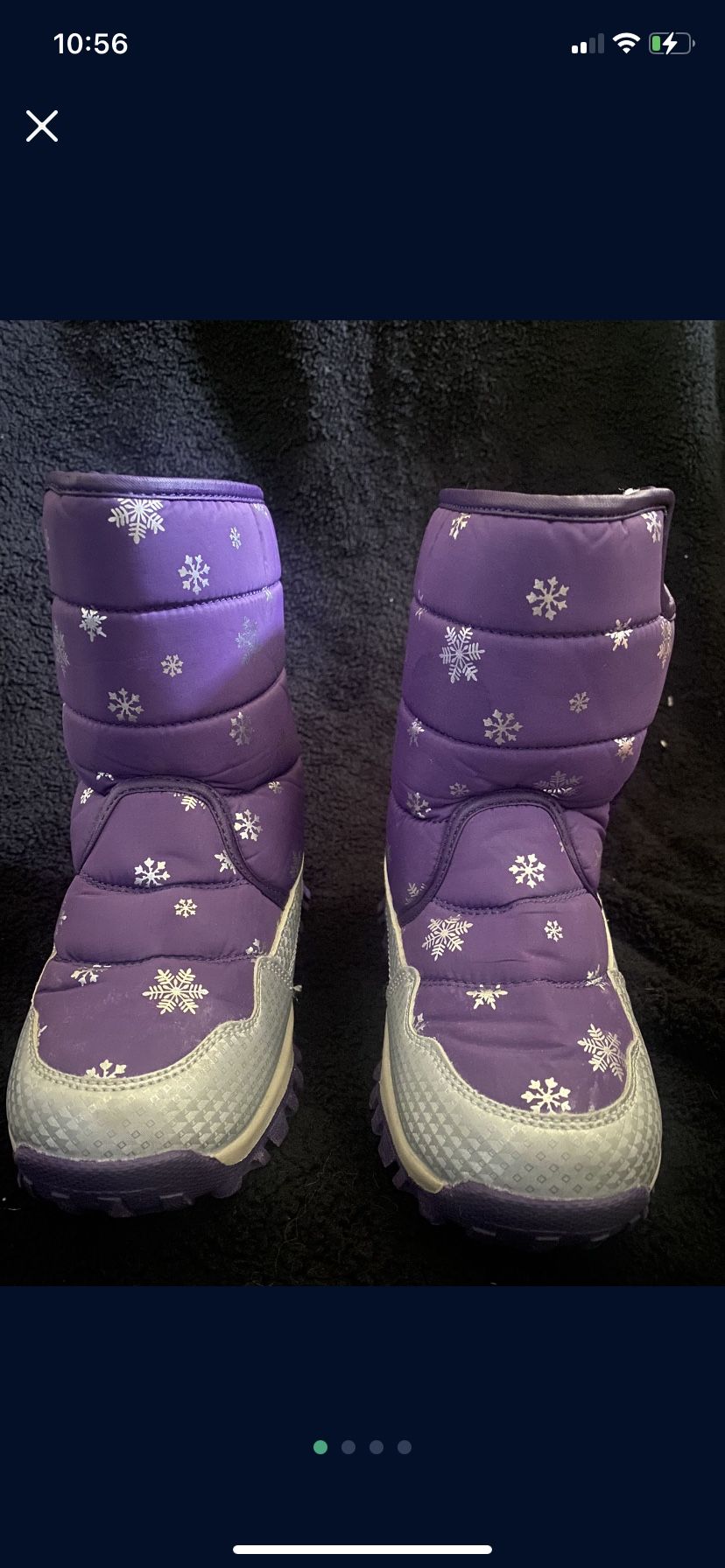 Girls Purple Snow Boots