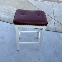 Single maroon and white stool.  Location below  31705 SR-54  Wesley Chapel, FL  33545 Metro Self Storage  