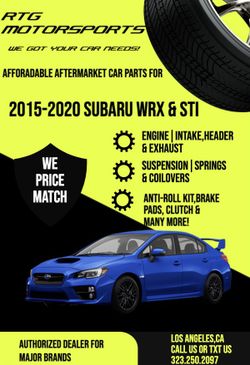 2015-2020 Subaru Wrx & STI Parts