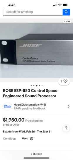 BOSE ESP-880 Control Space Sound Processor