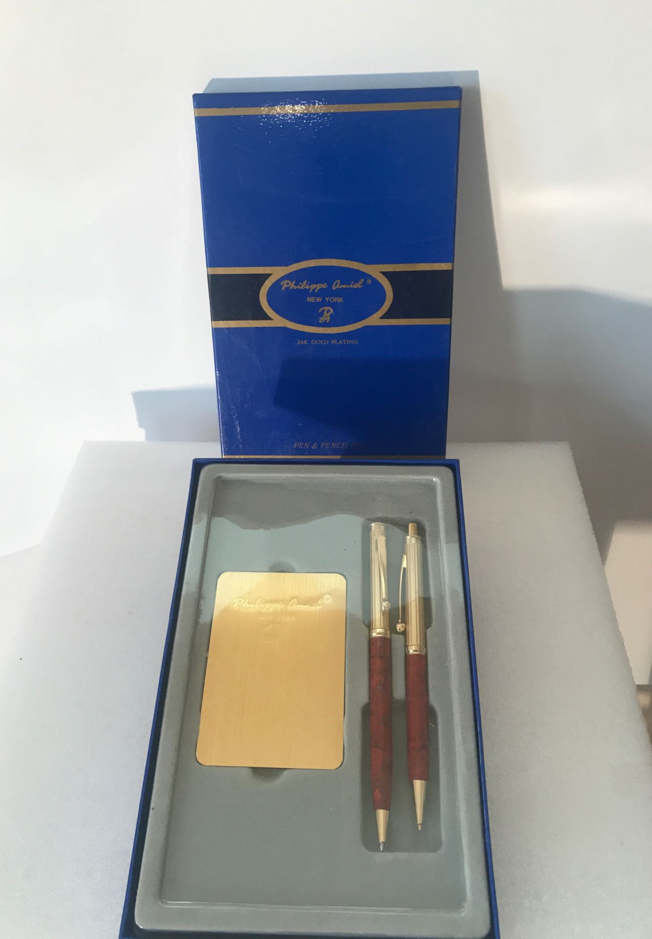 PHILIPPE AMIEL 24 K GOLD PLATING PEN & PENCEL SET