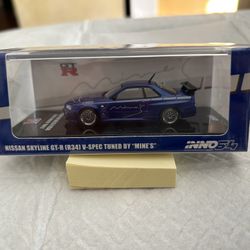 Inno64 Nissan Skyline R34 Blue Tuned By Mines