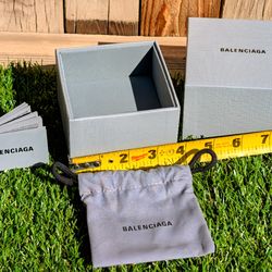 Balenciaga Jewelry Box (3.5" x 3.5" x 1.5") & Dust Bag + COA