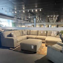 Grey 3PC Chaise Sleeper Sectional Couch