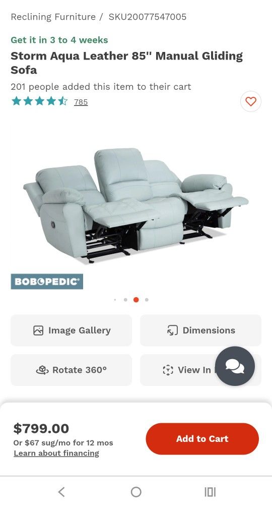 Glider/Recliner Sofa & Loveseat - Bob's
