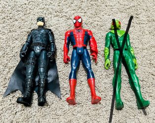 12 Inch Action Figures. 2 For $15. Batman & Spider Man