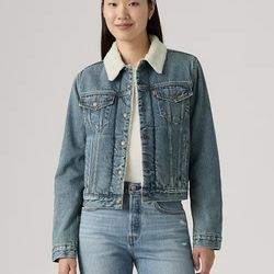 Levi’s Women's Original Denim Trucker with Sherpa Lining