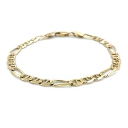 10K Yellow Gold Solid Mariner Bracelet | 7 Inches, 4.4mm, 4.00 grams