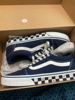 Blue vans shoes “check sidwall” size 7.5