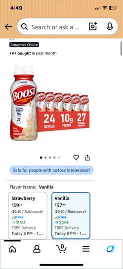 6 cases of 24ct Boost very vanilla