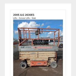 2005 JGL 2600 ES  Scissors lift (Not Running )