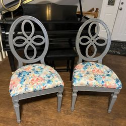 2 Newly Reupholstered Accent Chairs 