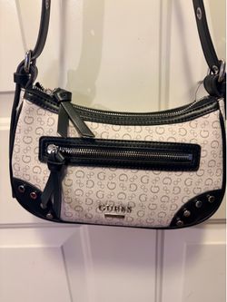 Beige and Black GUESS shoulder bag
