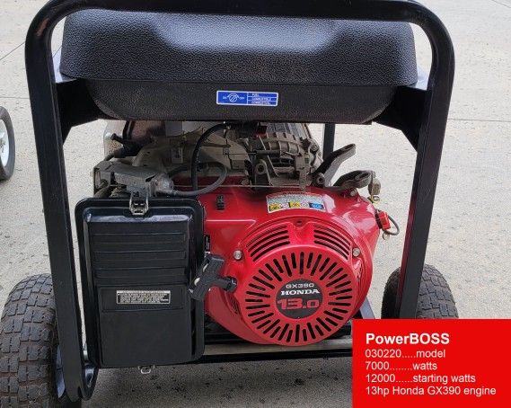 PowerBOSS 7000/12000 Watt HONDA Engine Generator 