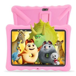 TEAYINGDE Kids Tablet 10 inch Android 10 Tablet Pc with WiFi 32GB Tablet with Silicone Case for Ages 2-8 (32gb, Pink)