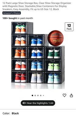 12 Shoe Box organizers Brand New in box.