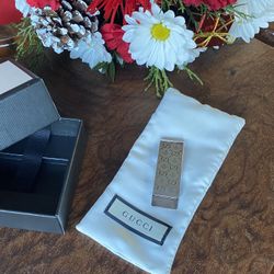 Gucci Money Clip Silver -available 