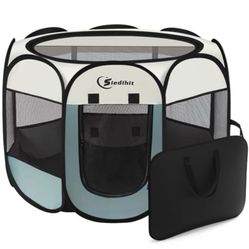 “New”Portable Pet Playpen (zipper Off Top)W/carry Bag(36”W X 23”T)retail$39