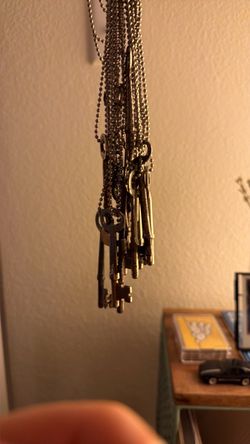 Vintage Skeleton Keys on Ball Chains