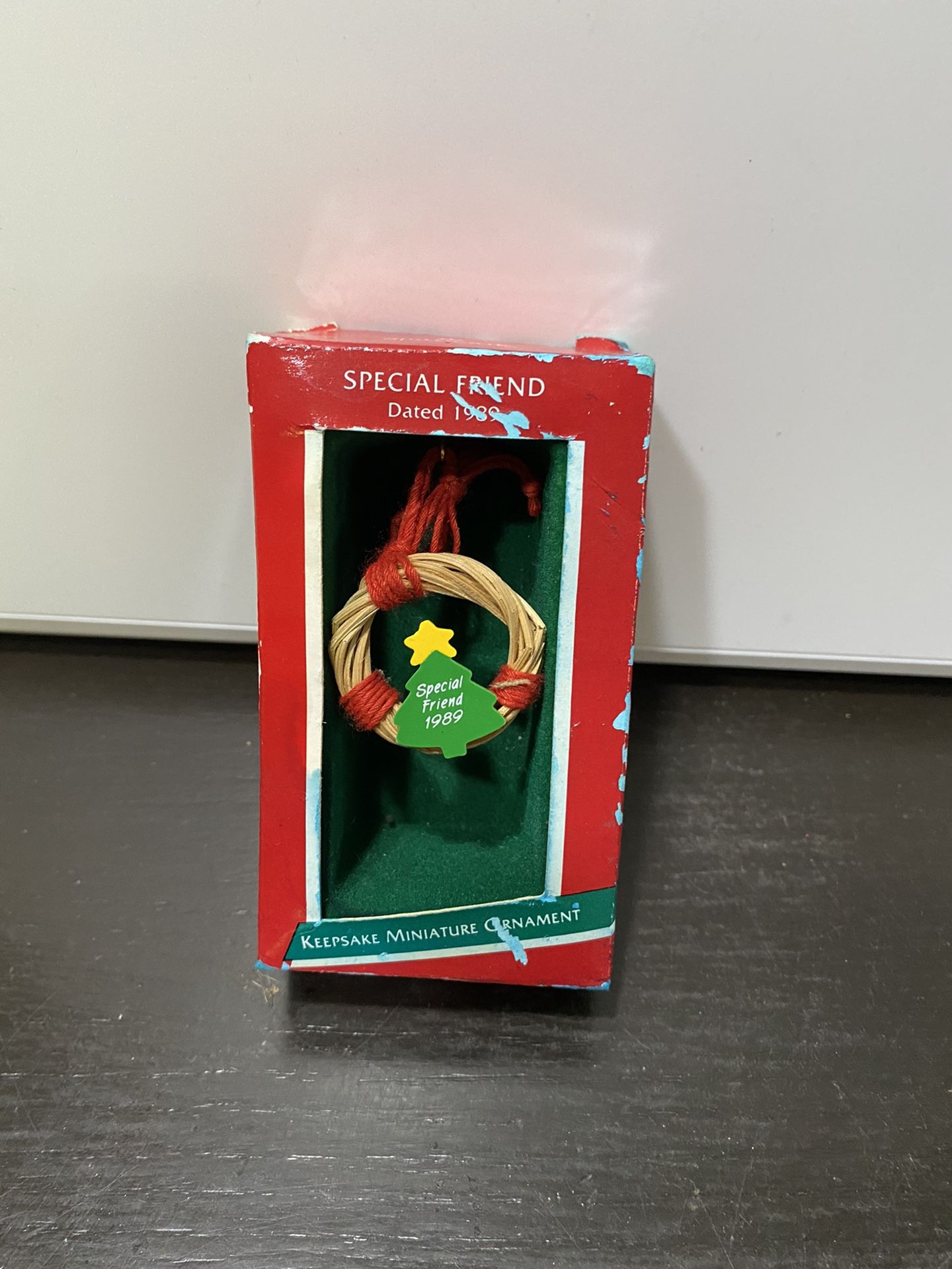 Hallmark Keepsake Ornament Miniature Vintage Special Friend Dated 1989 Christmas