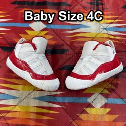 Nike Air Jordan Retro XI 11 Crib Bootie Cherry 2022 Red Baby Size 4C CI6165-116