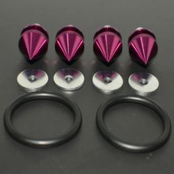 Brand New Universal Spike Style Purple Aluminum Car Bumper Trunk Fender Hatch Lids Quick Release Fastener