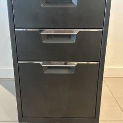 CB2 3 Drawer Filing Cabinet With Casters 
