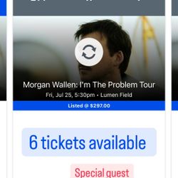 Morgan Wallen / Miranda lambert *only 4 Tickets Left**