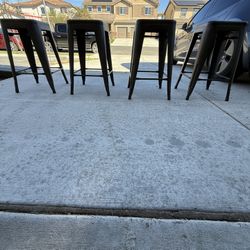 Four Kitchen Stools 