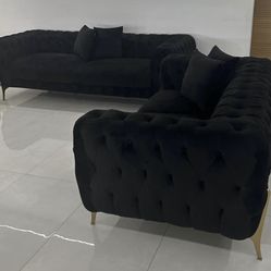 BLACK & GOLD 💛🖤💛 Living Room SET