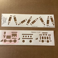 Train And Crayon Stencils