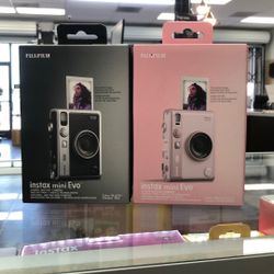 Fujifilm Instax Mini Evo Hybrid Instant Camera Black / Pink Brand New 