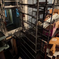 10 Tier, Two Sided Shoe Rack 