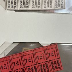 VINTAGE RTD BUS TICKETS 