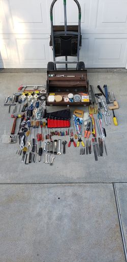 Kennedy tool boxes w/tools and dolly