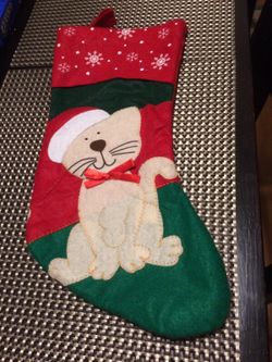 Christmas sock for a cat or kitten